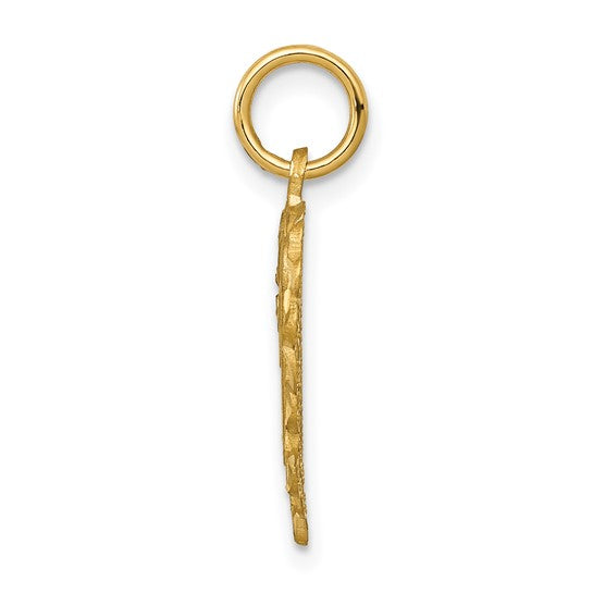 10kt Yellow Gold Initial V Charm