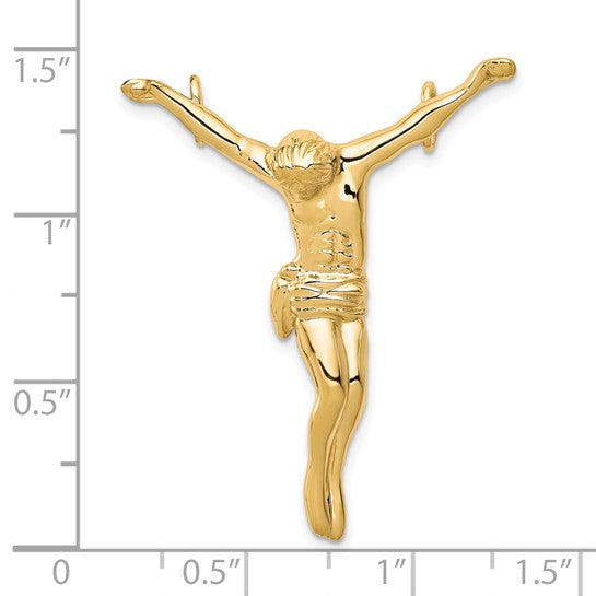 10kt Yellow Gold Solid Polished Corpus Pendant
