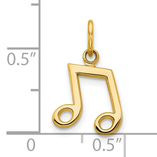 10kt Yellow Gold Musical Note Charm