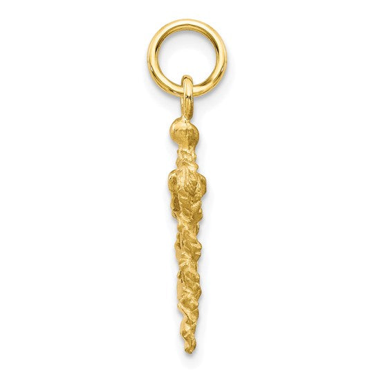 10kt Yellow Gold Solid Caduceus Charm