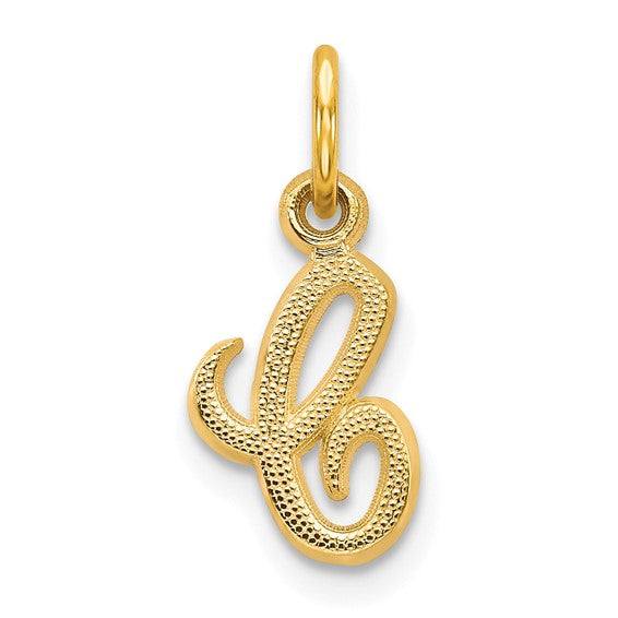 10kt Yellow Gold Initial C Charm