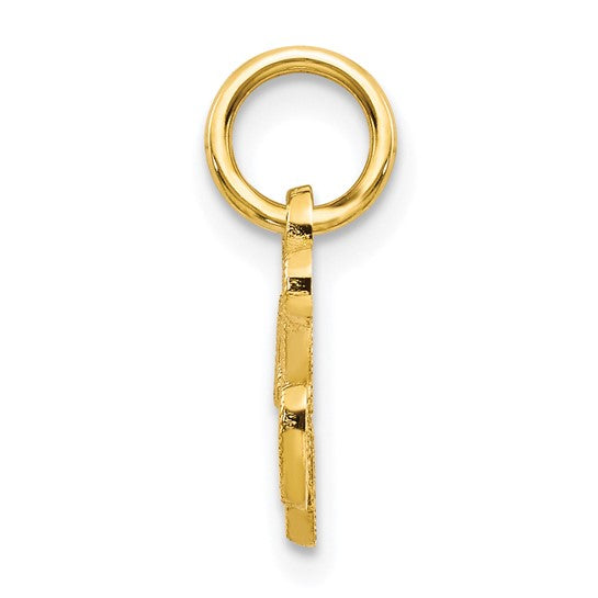 10kt Yellow Gold Initial K Charm