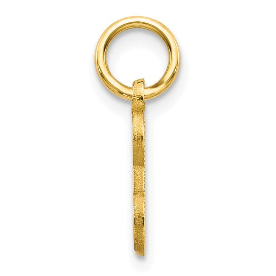 10kt Yellow Gold Initial E Charm