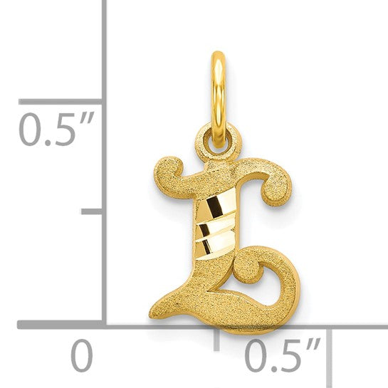 10kt Yellow Gold Initial L Charm