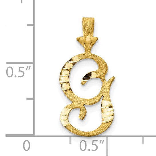 10kt Yellow Gold Initial G Pendant