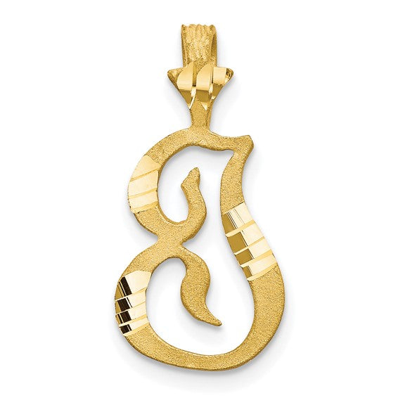 10kt Yellow Gold Initial I Pendant