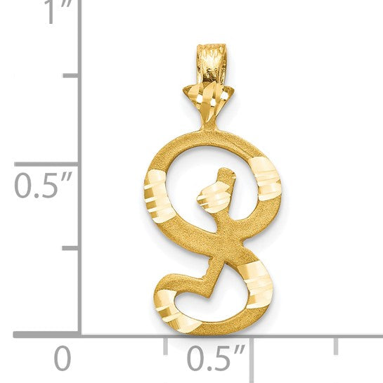 10kt Yellow Gold Initial S Pendant