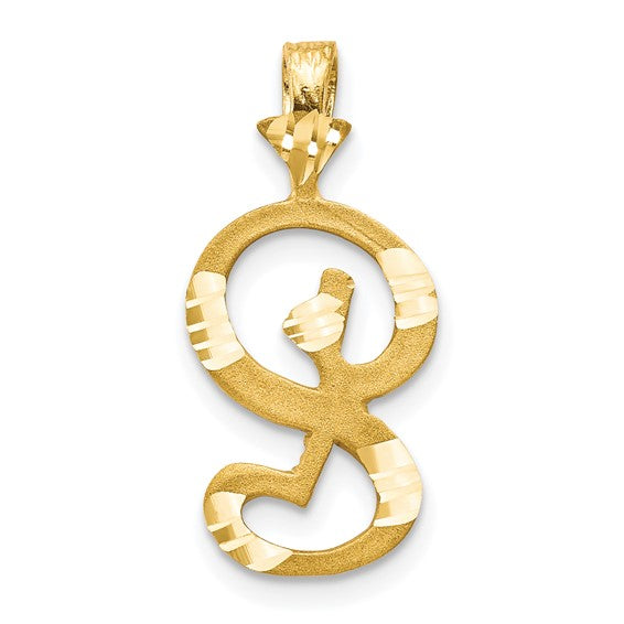10kt Yellow Gold Initial S Pendant