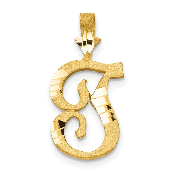 10kt Yellow Gold Initial T Pendant