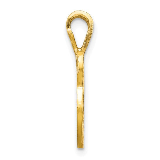 10kt Yellow Gold Initial V Pendant