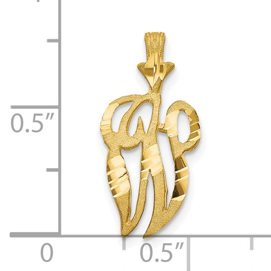 10kt Yellow Gold Initial W Pendant