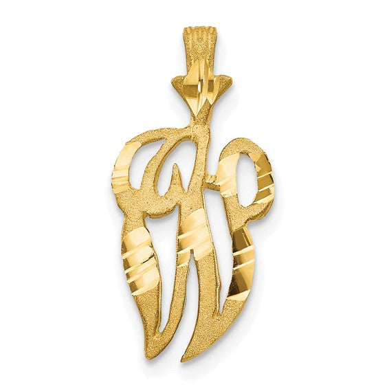 10kt Yellow Gold Initial W Pendant