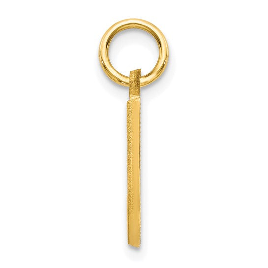 10kt Yellow Gold Initial J Charm