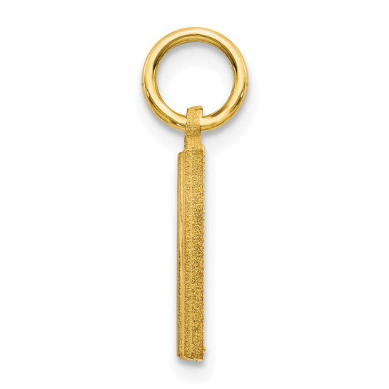 10kt Yellow Gold Initial N Charm