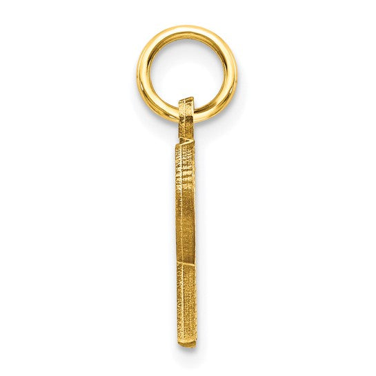 10kt Yellow Gold Initial R Charm