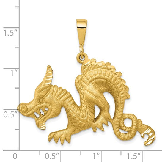 10kt Yellow Gold Dragon Pendant