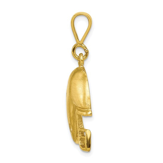 10kt Yellow Gold Football Helmet Charm