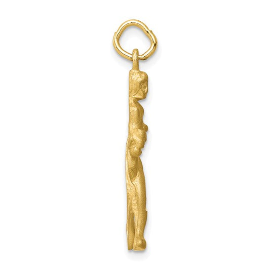 10kt Yellow Gold Solid Runner Charm