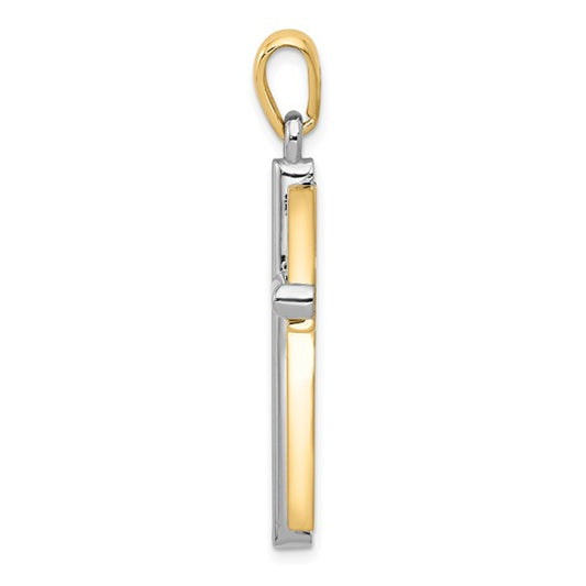 10kt Two-tone Cross Pendant