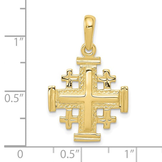 10kt Yellow Gold Jerusalem Cross Pendant