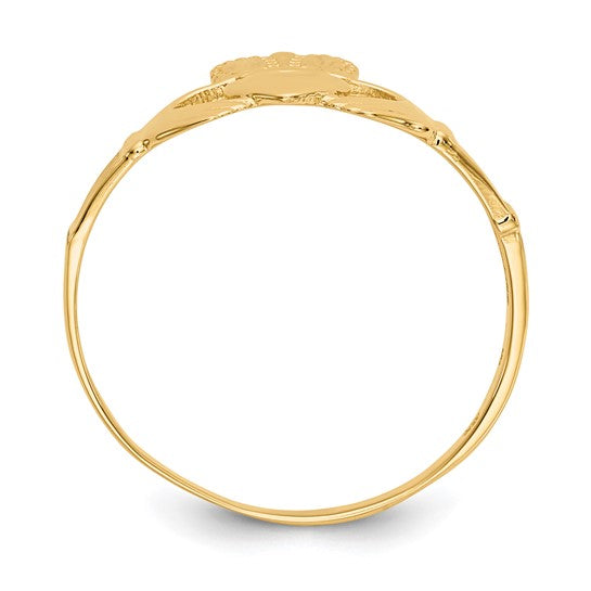 10kt Yellow Gold Ladies Claddagh Ring
