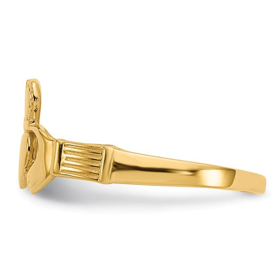 10kt Yellow Gold Ladies Claddagh Ring