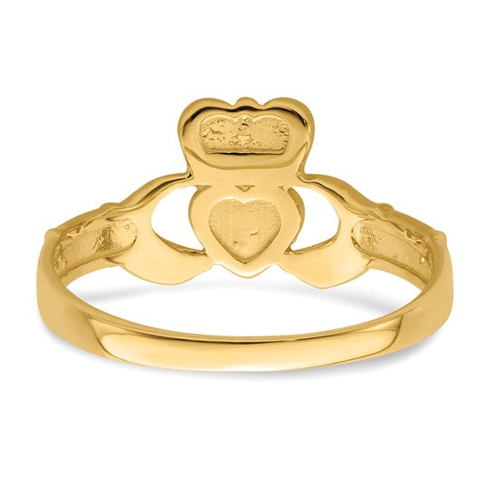 10kt Yellow Gold Ladies Claddagh Ring