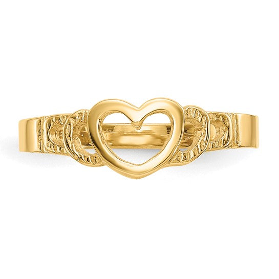 10kt Yellow Gold Heart Child's Ring