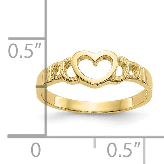 10kt Yellow Gold Heart Child's Ring