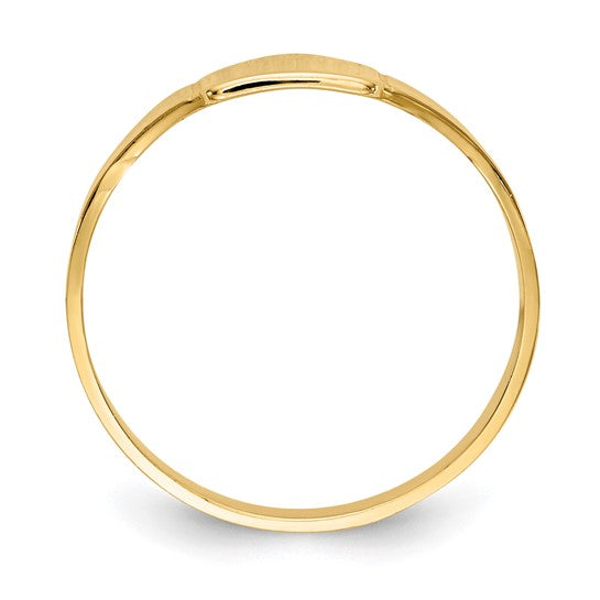 10kt Yellow Gold Polished Square Child's Signet Ring