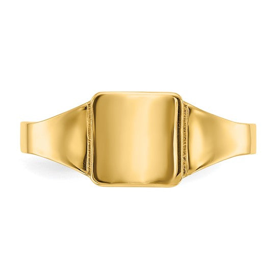 10kt Yellow Gold Polished Square Child's Signet Ring