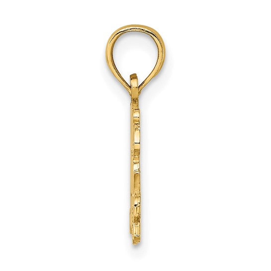 10KT Yellow Gold TODAY TOMORROW AND FOREVER Charm