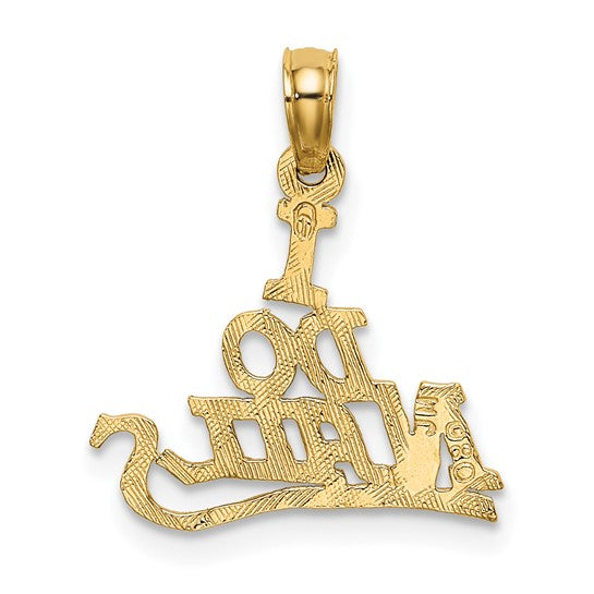 10KT Yellow Gold I DO NAILS Charm