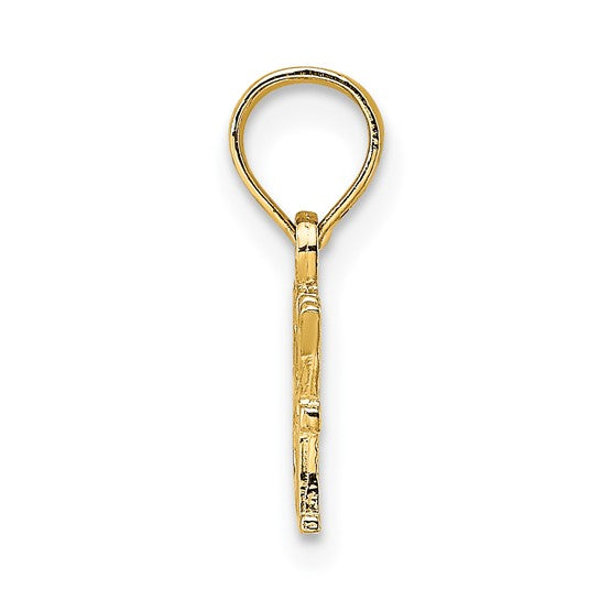 10kt Yellow Gold I HEART MY CAT Charm