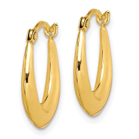 10KT Yellow Gold Hollow Hoop Earrings