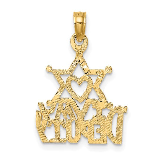 10kt Yellow Gold I HEART MY SHERIFF Charm