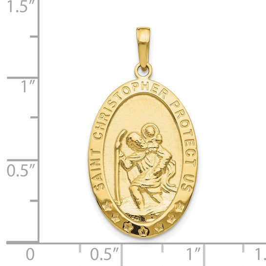 10kt Yellow Gold Saint Christopher Medal Pendant