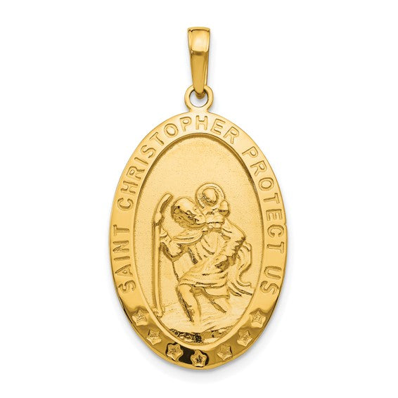 10kt Yellow Gold Saint Christopher Medal Pendant
