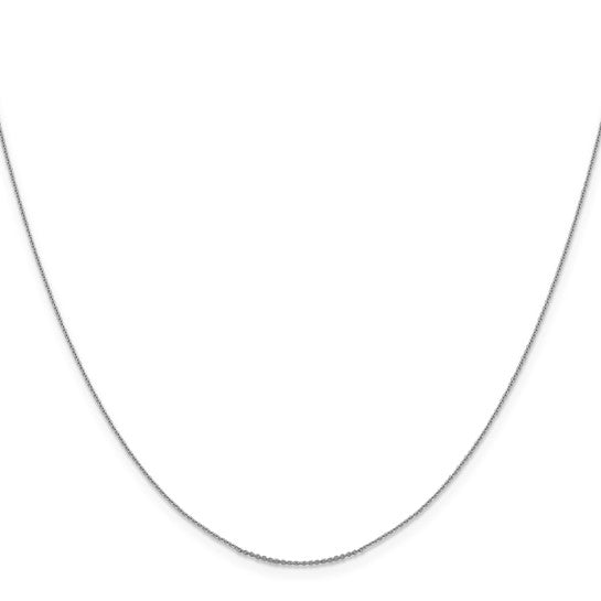 14KT White Gold .85 mm D/C Cable Chain