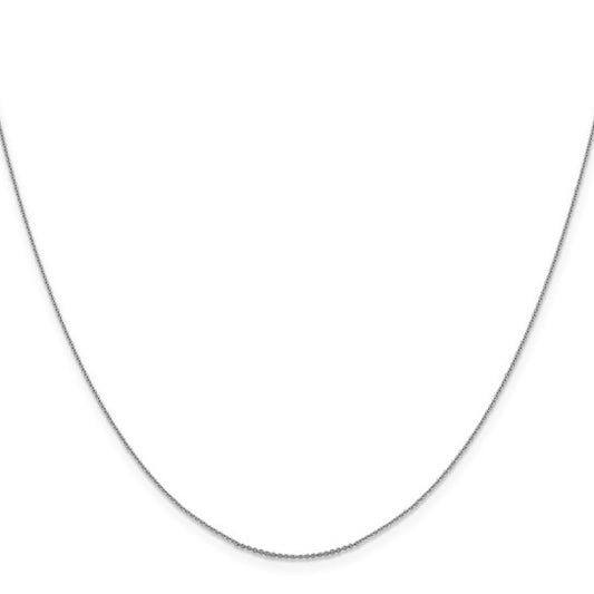 14KT White Gold .85 mm D/C Cable Chain