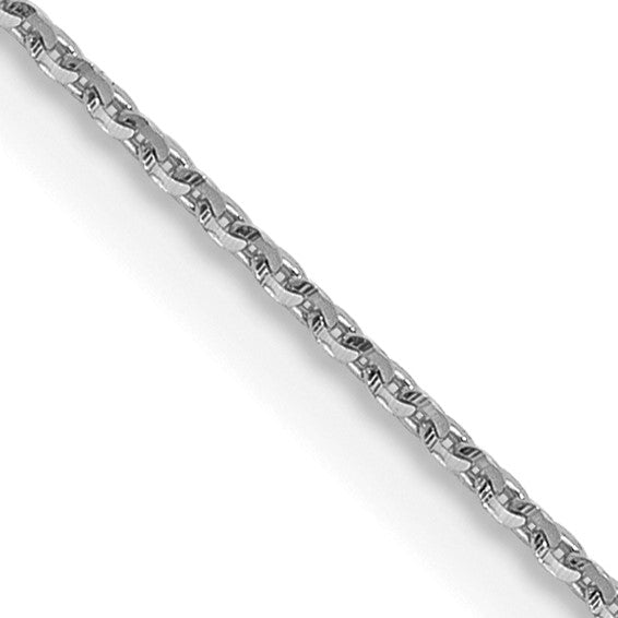 14KT White Gold .85 mm D/C Cable Chain