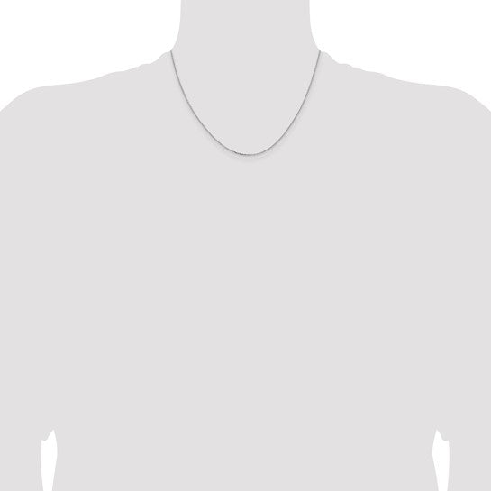 14KT White Gold 1.05mm D/C Cable Chain