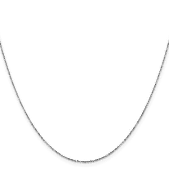 14KT White Gold 1.1mm Flat Cable Chain