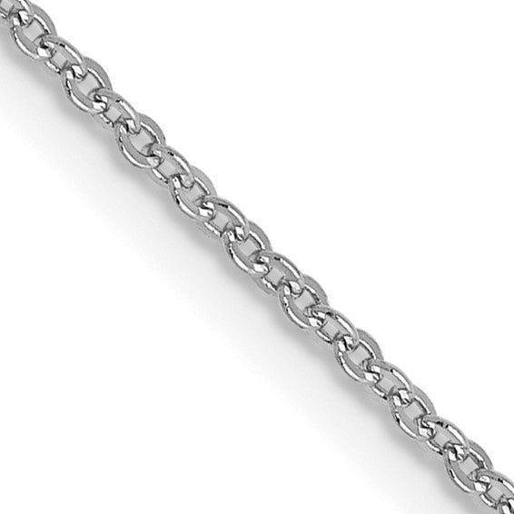 14kt White Gold 1.1mm Flat Cable Chain