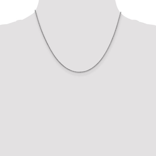 14KT White Gold 1.3mm Round Snake Chain