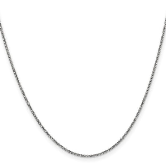 14KT White Gold 1.6mm Round Cable Chain