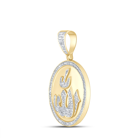 10kt Yellow Gold 0.57 CTW ALLAH Diamond Charm