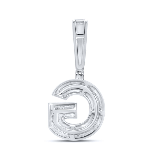10K WHITE GOLD 0.50 CTW NATURAL DIAMOND INITIAL G