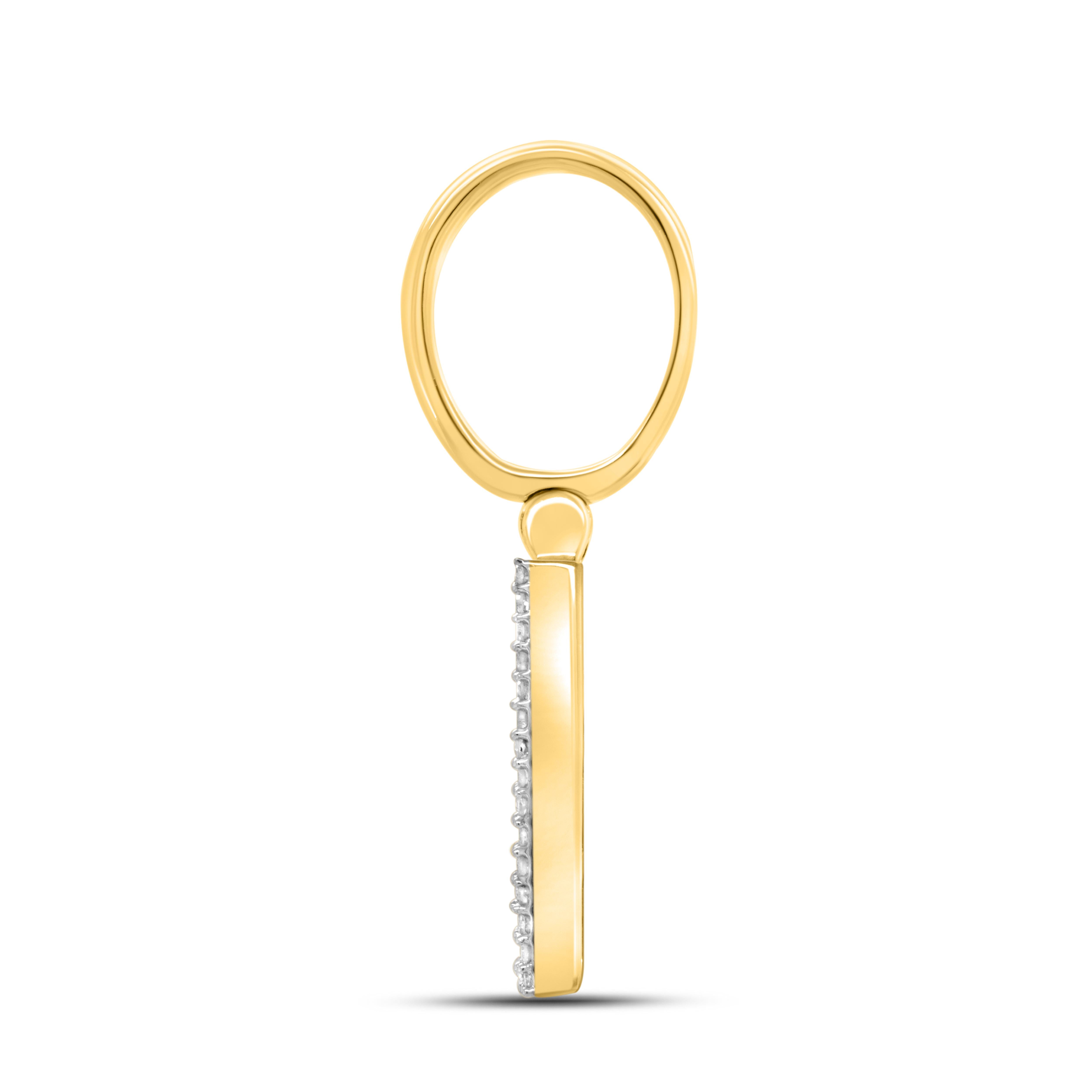 10kt yellow gold 0.52ctw Diamond Initial N Charm