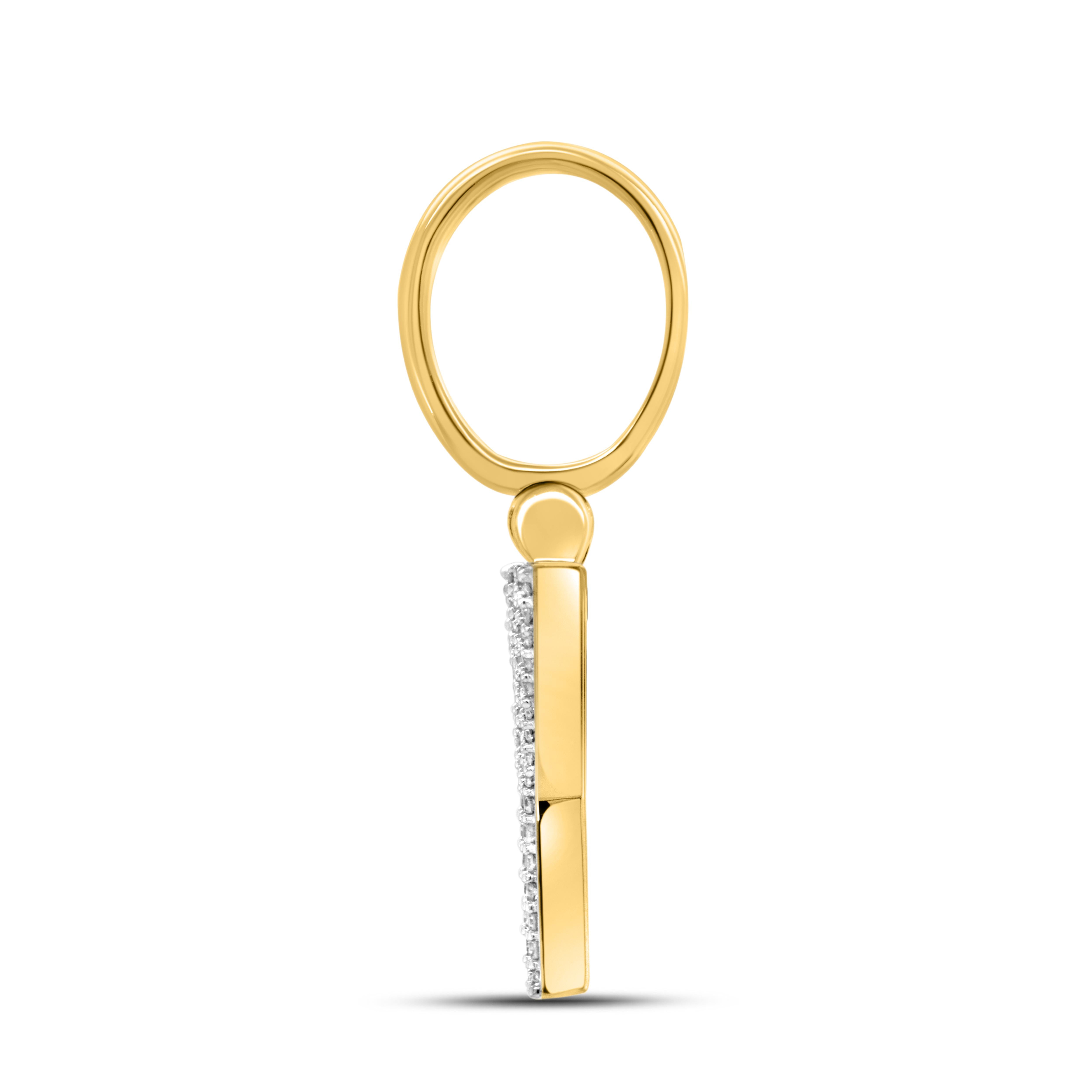 10kt yellow gold 0.30ctw Diamond Initial Y Charm